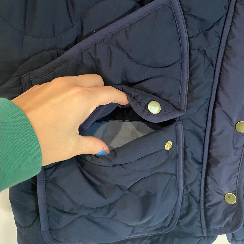 J.Crew Navy Signature Puffer Jacket - Picture 4 of 5